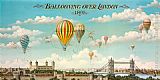 London Canvas Paintings - Ballooning over London